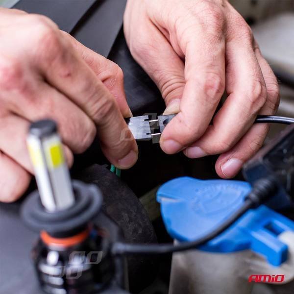 Λαμπτήρες αυτοκινήτου LED COB 4 πλευρών AMIO H8/H9/H11