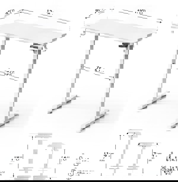 Γραφείο SENSE7 NOJO LIGHT Λευκό 120 εκ x 60 εκ