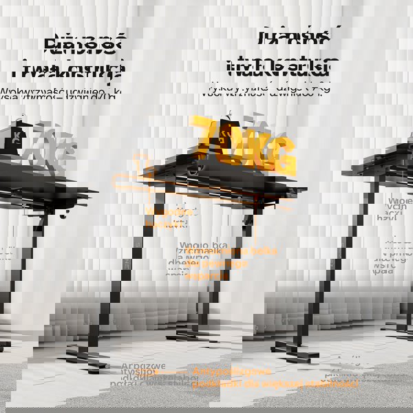 Γραφείο SENSE7 NOJO LIGHT Μαύρο 140x70 εκ.