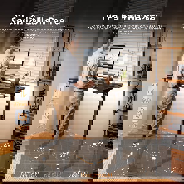 Γραφείο SENSE7 NOJO LIGHT Μαύρο 140x70 εκ.