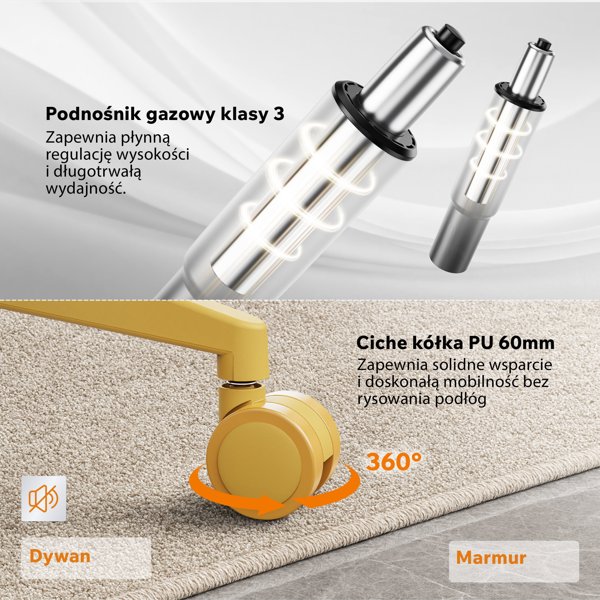 Καρέκλα γραφείου SENSE7 Moyo Κίτρινο