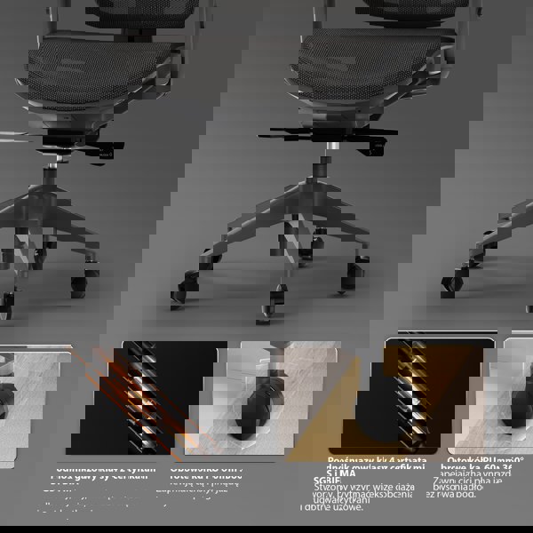 SENSE7 Καρέκλα γραφείου NOBU γραφίτης