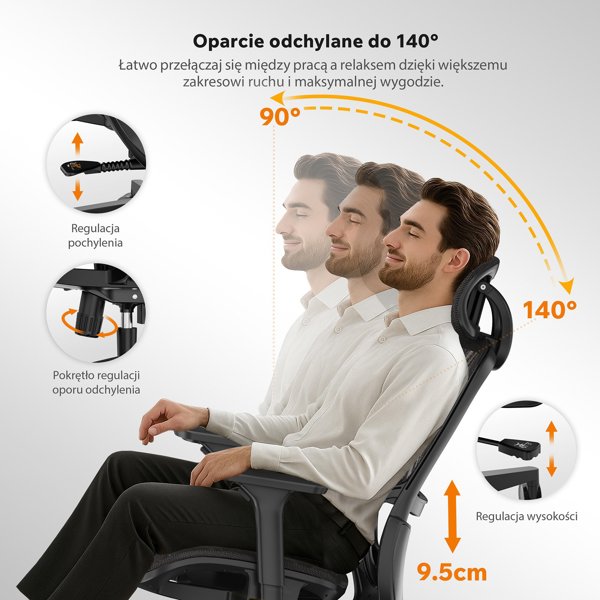 SENSE7 Καρέκλα γραφείου NEYO μαύρη