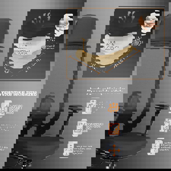 Καρέκλα γραφείου SENSE7 Nakai Μαύρη