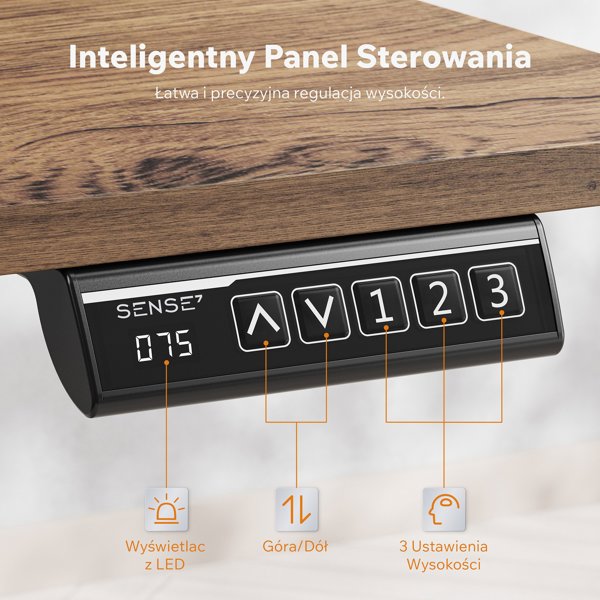 Γραφείο SENSE7 NOJO LIGHT Μαύρο Δρυς 140x70 εκ.