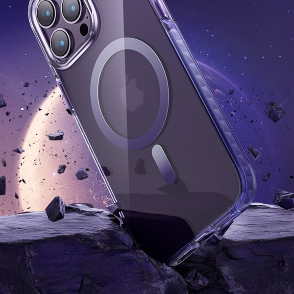 Kingxbar Kingxbar PQY Ice Crystal Series μαγνητική θήκη iPhone 14 MagSafe ασημί