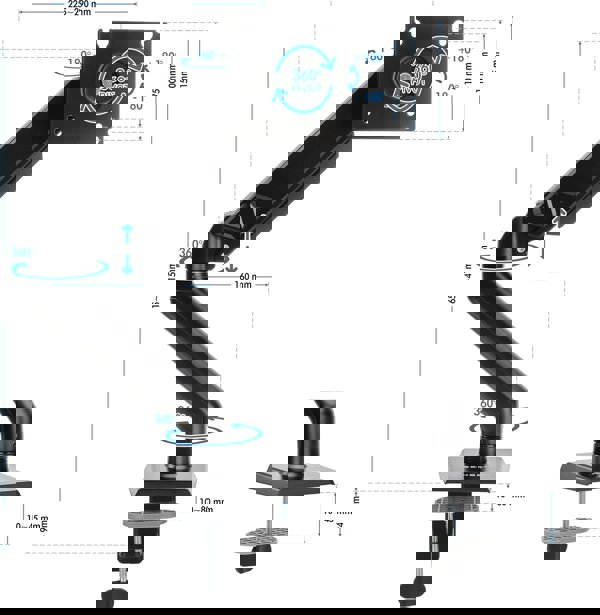 SENSE7 Επιτραπέζια βάση για οθόνη 17"-32" HANG